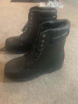 Lehigh black steel toe boots