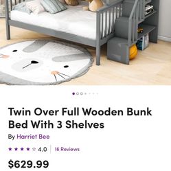 REDUCED Full/Twin Bunk Beds With Steps 150 OBO