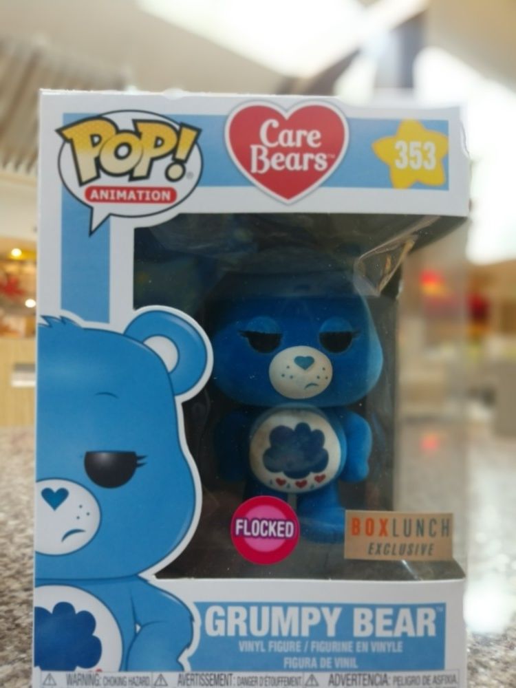 Flocked grumpy bear Funko Pop exclusive