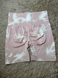 Tie Dye Workout Shorts for Women Seamless Scrunch Soft Active Shorts