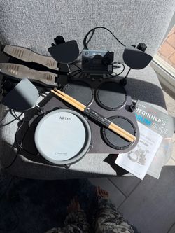 Aklot Electronic Drum Set with Mesh Head