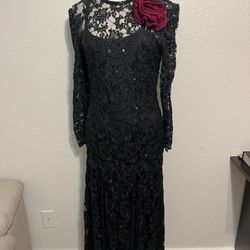 Black Beaded Dress Size Medium 