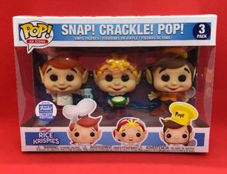 Funko POP! Ad Icons Rice Krispies Figures 3-PACK SNAP CRACKLE POP Shop Exclusive