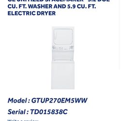 GE Unitized SpaceMaker Washer & Dryer
