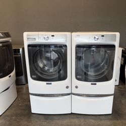 MAYTAG XL CAPACITY WASHER DRYER ELECTRIC SET 