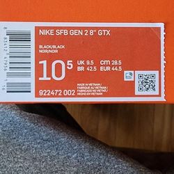 NIKE SFB [SPECIAL FIELD BOOT] 2ND GENERATION 8" GTX SIZE 10.5