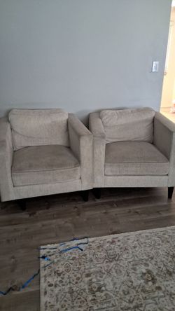 Cream comfy chairs