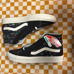 Vans SK8 Hi - Black Floral Print - Men’s 9.5 Women’s 11