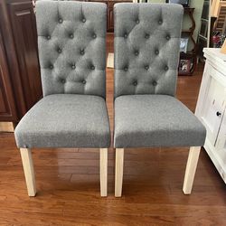 4 Chairs 2 New In Box 2 Gray Side Chairs