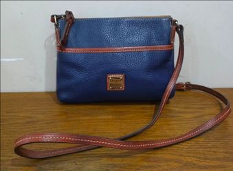 Dooney and bourke Navy Pebbled Leather Crossbody Bag