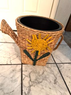 New Sunflower Watering Can Planter 16 inches tall