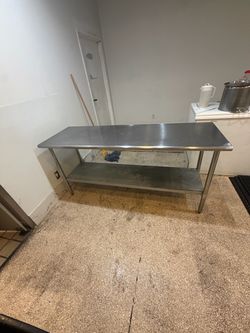 6-ft commercial stainless-steel work/prep