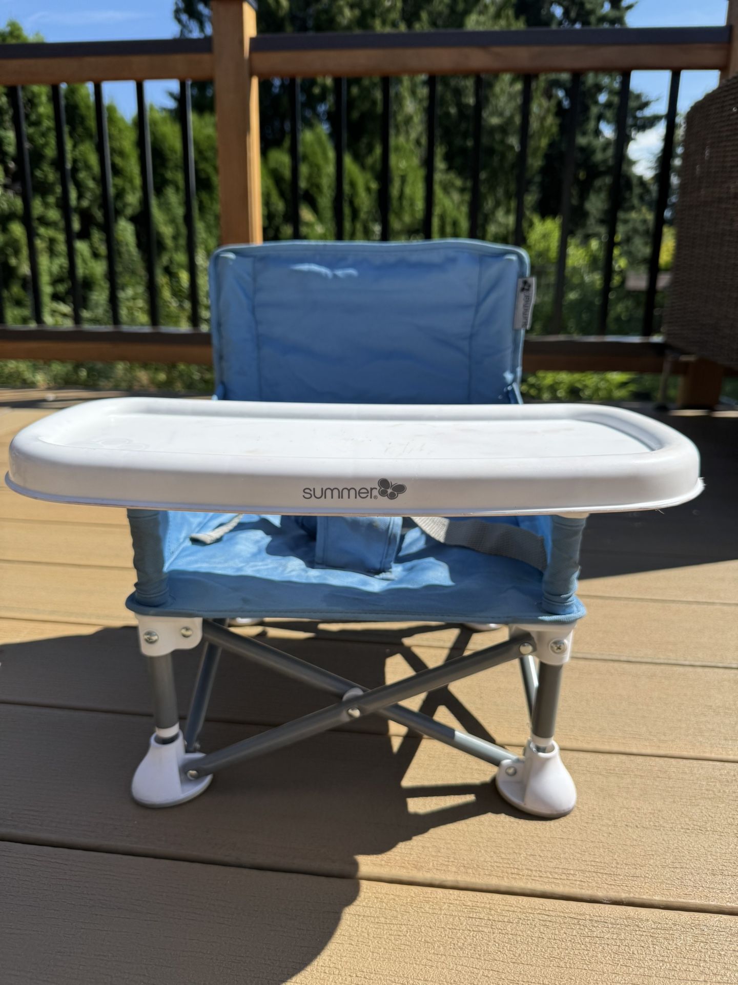 Summer by Bright Starts Pop 'N Sit Portable Booster Chair, Floor Seat, Indoor/Outdoor Use, Compact Fold