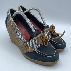 Sperry Top-Sider Women's Goldfish Wedge Boat Shoe  7M Blue (contact info removed)
