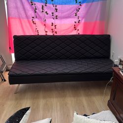 Black Leather Futon