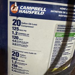 campell oil less compressor 