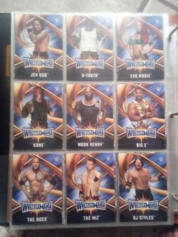 Wwe Asorded Folder 200+ Most Mint A lot Of Good Rookies
