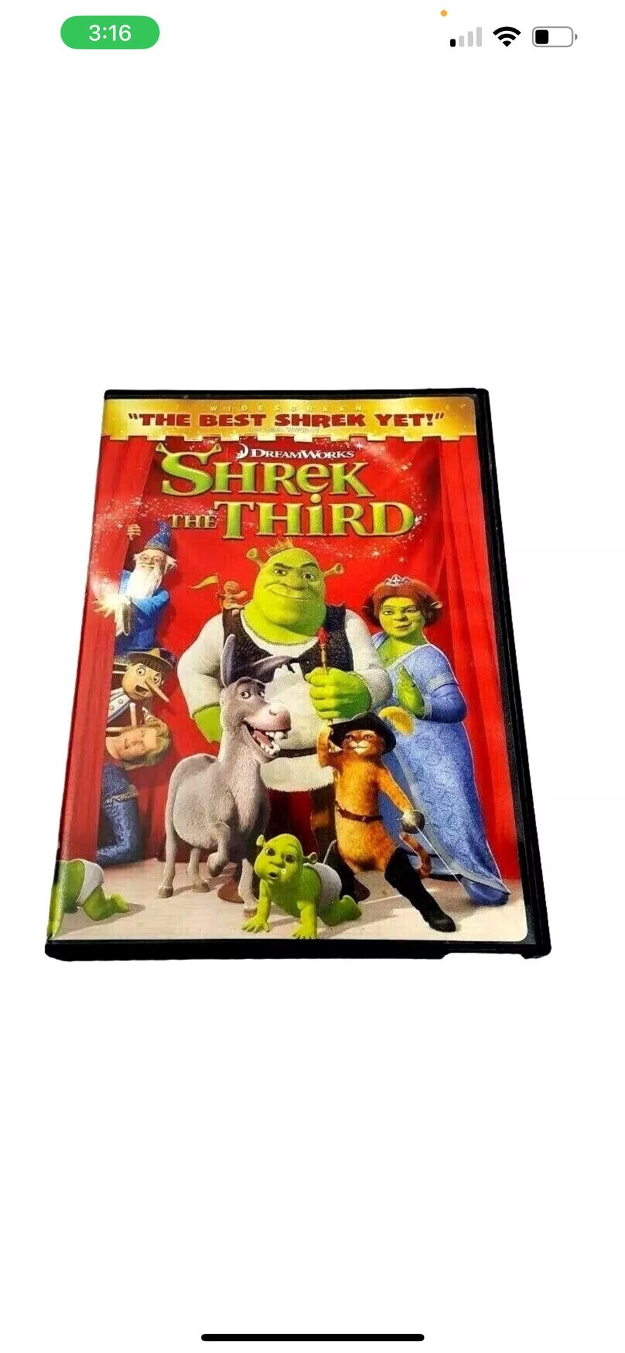 Shrek the Third Widescreen Edition DVD 2007 Dreamworks