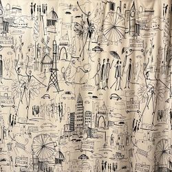 Paris Shower Curtain Matching Bath Accessories Set