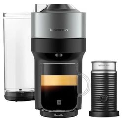 Nespresso Vertuo Pop and Deluxe Coffee Machine with Milk Frother New, Open Box