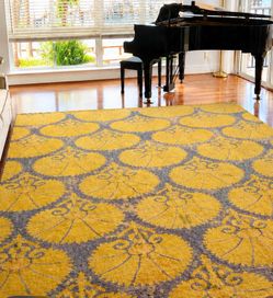 ABC Carpet & Home Handwoven Wool Rug — 12’ x 12’ Designer Piece  Perfect for waterfront, Mediterranean, Italian villa, or warm contemporary interiors.