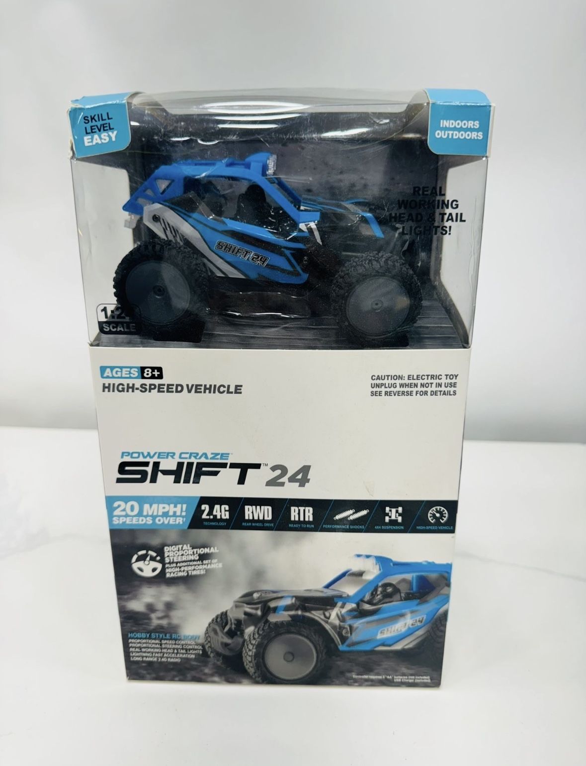 Remote Controlled Car Kids Toy, Power Craze Shift 24 Mini RC, High Speed Buggy