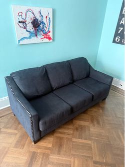 3 seat Navy Dark Blue Sleeper Sofa