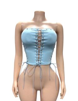 Baby Blue Latex Top ❄️🤩