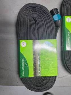 Flat soaker hose 50 ft  20$ each