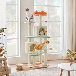 58″ Tall Cat Paw-Shaped Play Tower