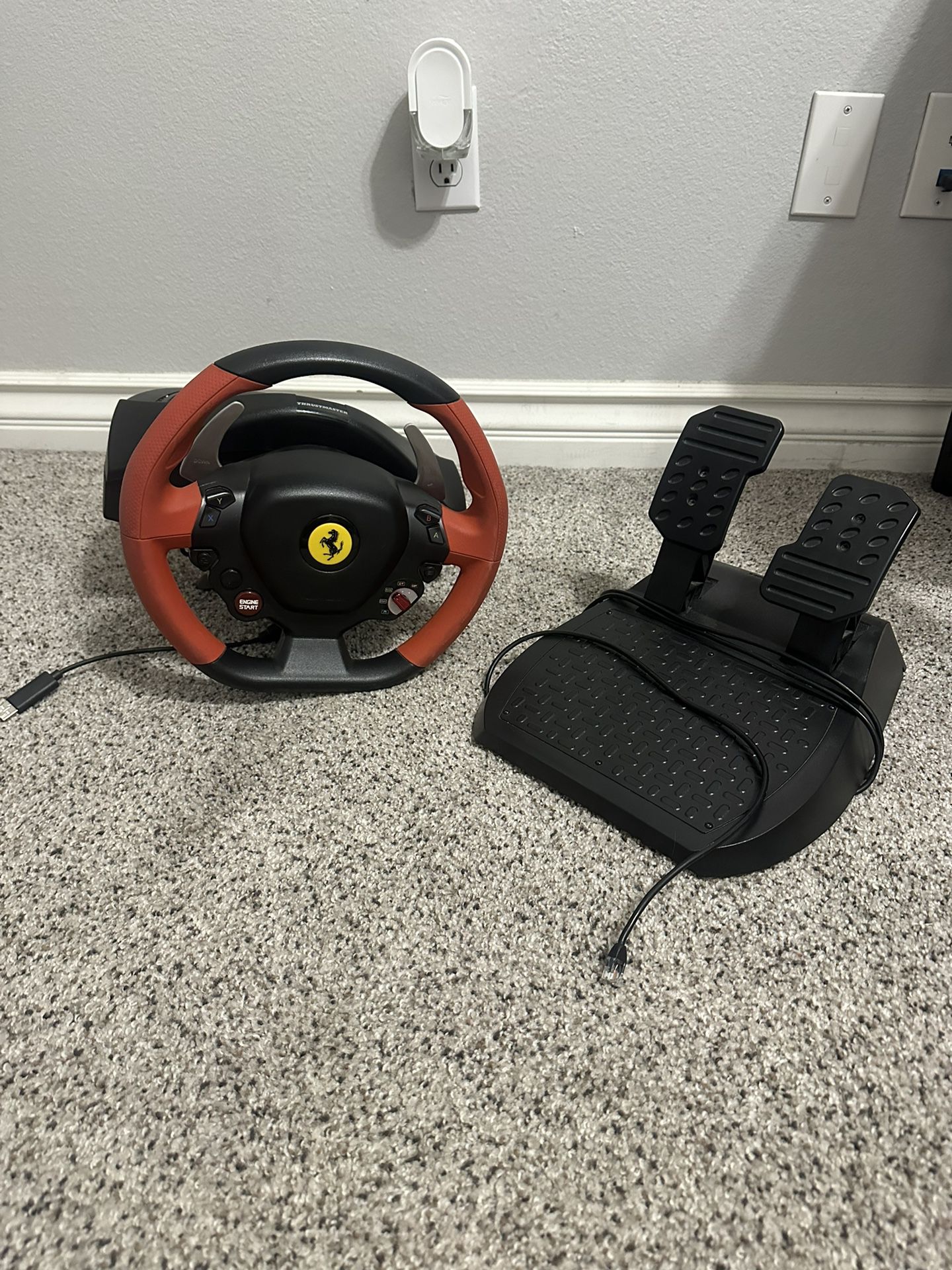 Racing Steering Wheel And Gas/brake Pedals For Xbox