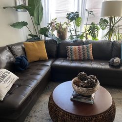 Chocolate Leather Sofa