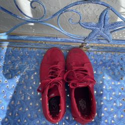 Red Vans trainers SIZE 10