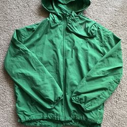 green parka jacket from Uniqlo S