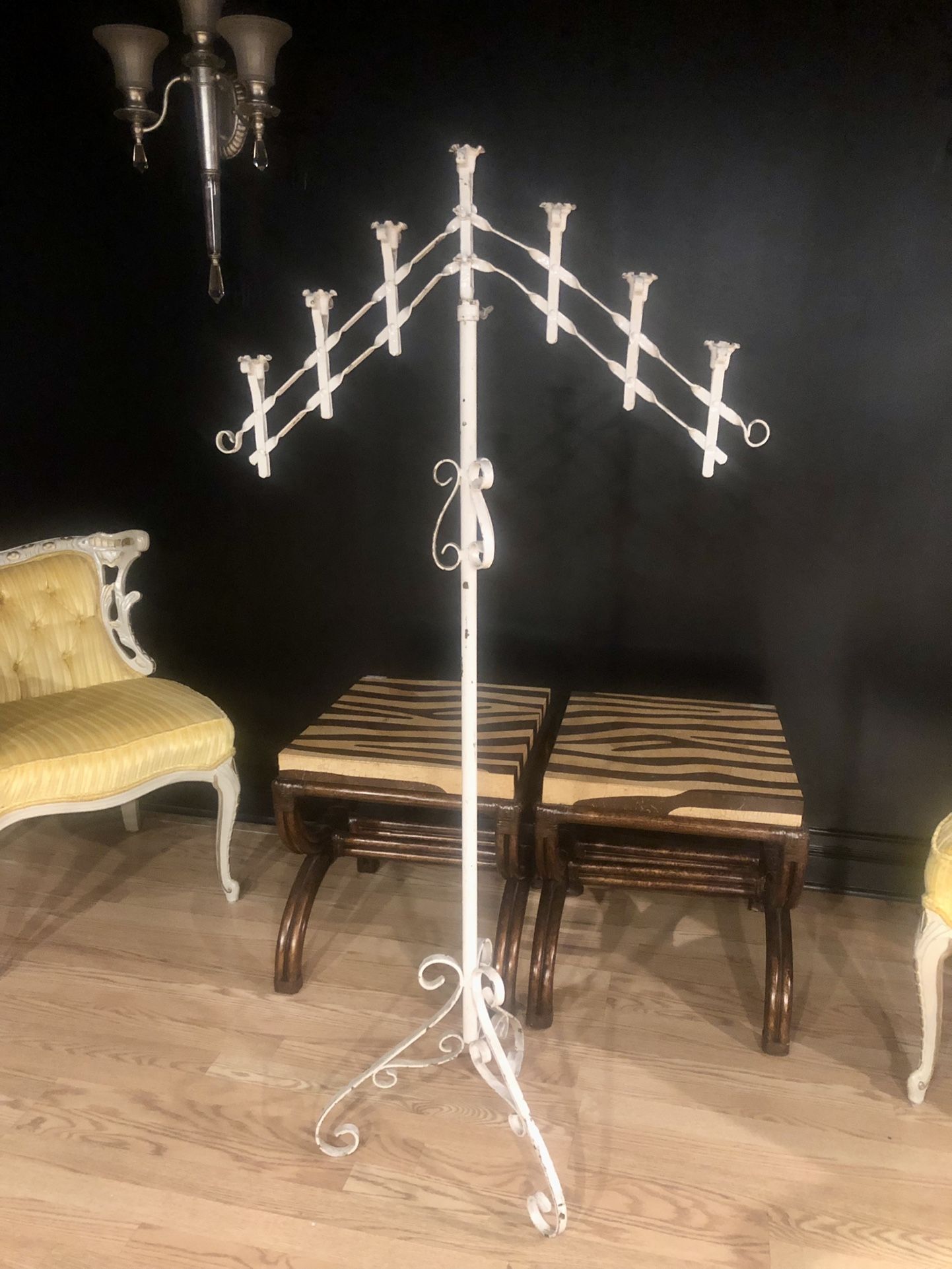 Antique 7 Light Adjustable Candelabra