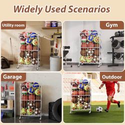 210L Rolling Ball Organizer with Locking Wheels