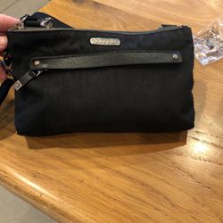 Awesome Black Crossbody Nylon Handbag Purse Gently Used 