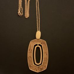 30” Goldtone Necklace With Large Pendant,by INFLUENCE 