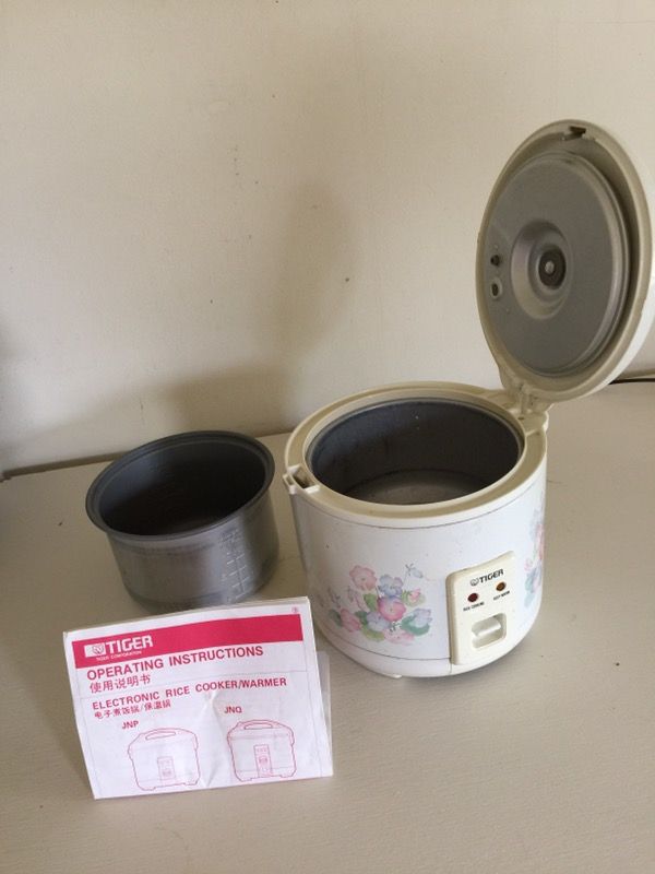 Tiger JNP-0720-FL 4-Cup (Uncooked) Rice Cooker and Warmer, Floral White