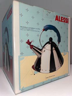 BNIB Alessi 9093 Michael Graves Bird Kettle - Original Blue