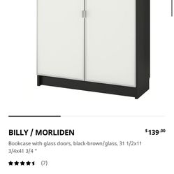 IKEA Book Shelf With Glass Doors 