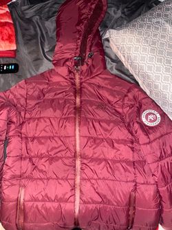 Aeropostale Burgundy Puffer Jacket with Hood M