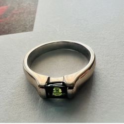 18K Solid White Gold Wedding Ring 5.2Gr Size 7.5