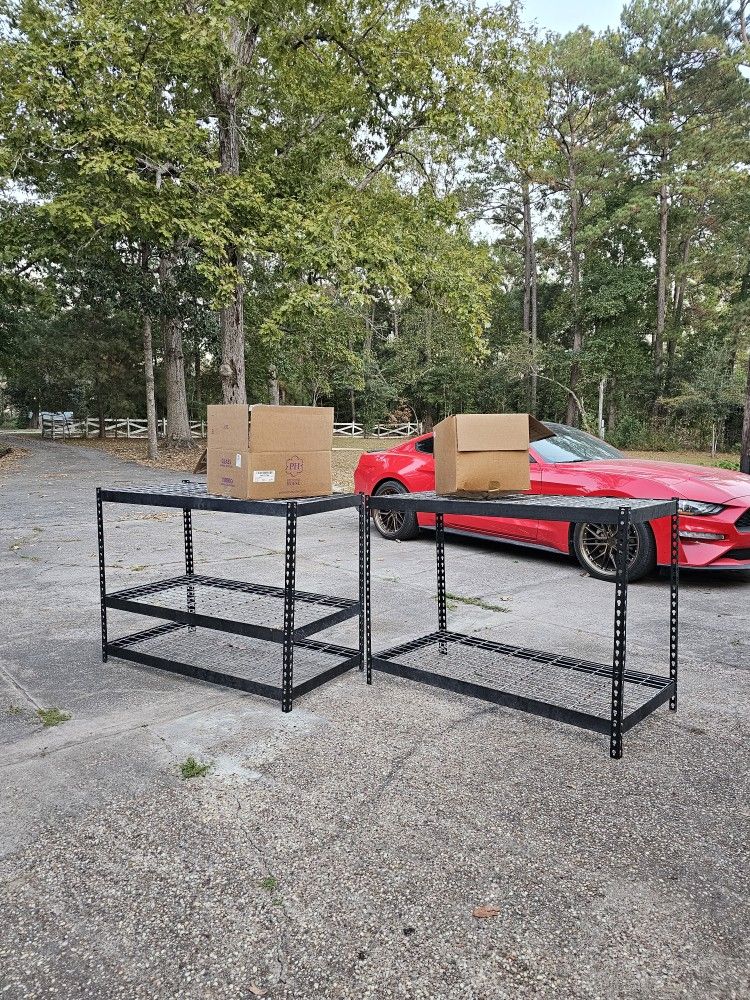 Heavy Duty  6ft Tall Metal Storage  Shelf  5 Tiers  48" Long  2 FT Deep