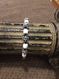 Lamp work bracelet and earrings set $25.00