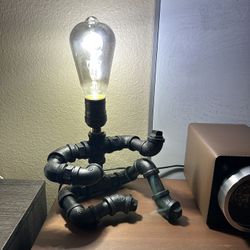 Industrial Pipe Light Bulb Figure