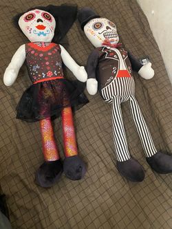 Boy and girl day of the dead plushy