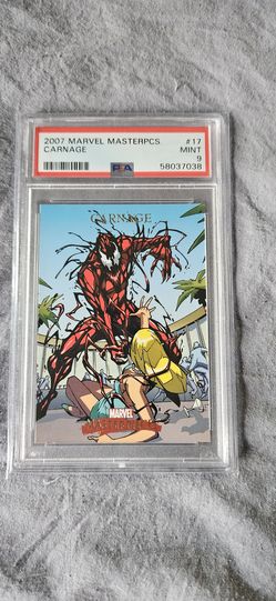 2007 Marvel masterpieces CARNAGE PSA9