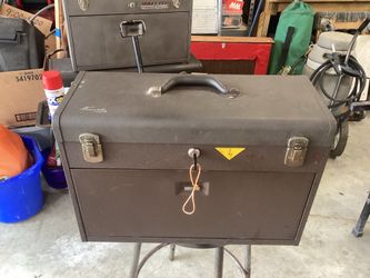 Vintage Kennedy seven drawer machinist toolbox with key OBO