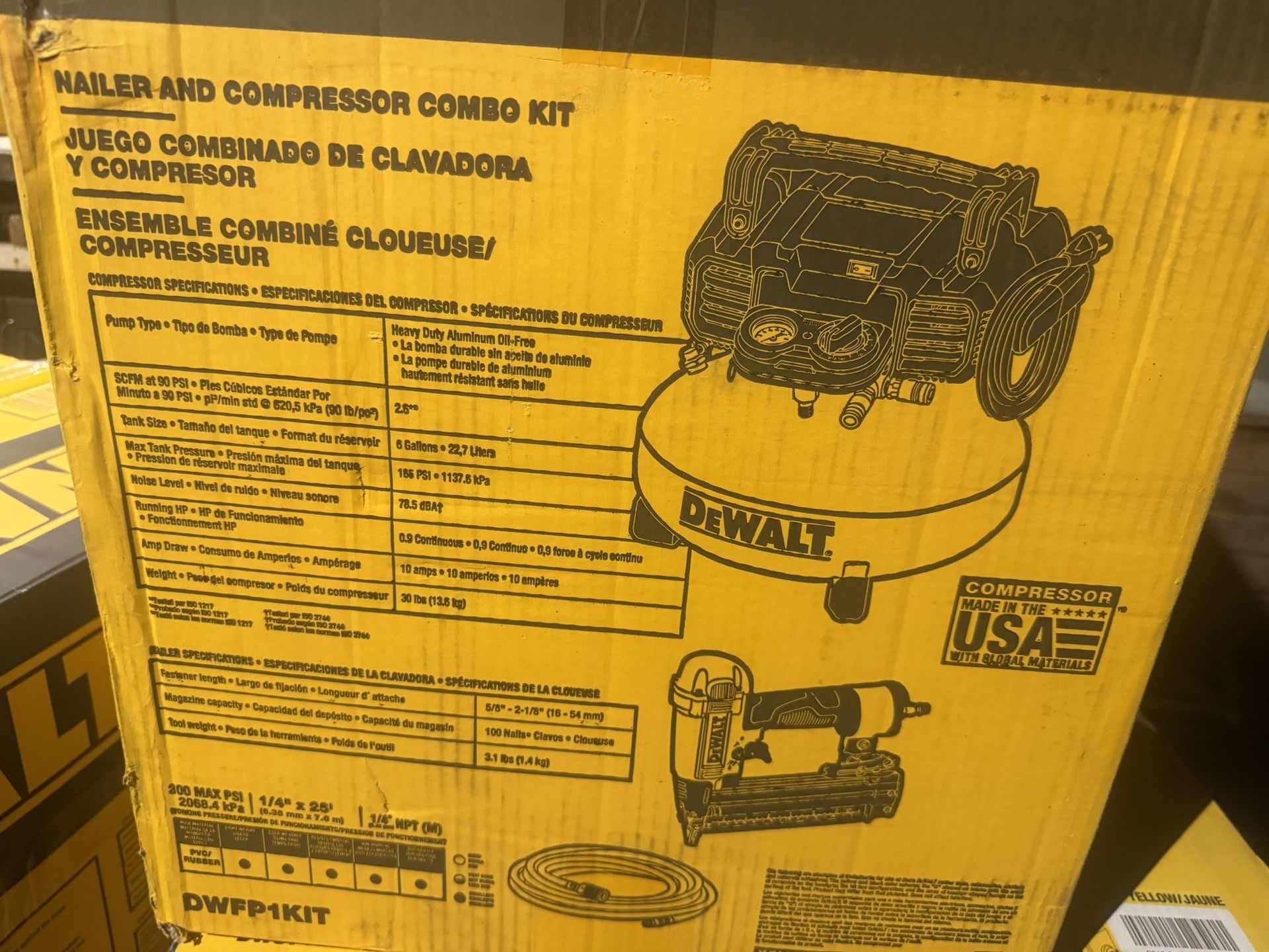 Dewalt Compressor Kit W Nail Gun